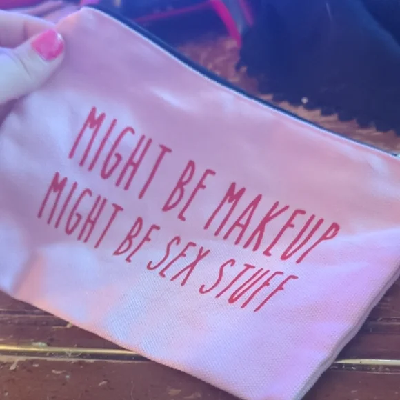 Pink Pouch with Red Text - Picture 4 of 4
